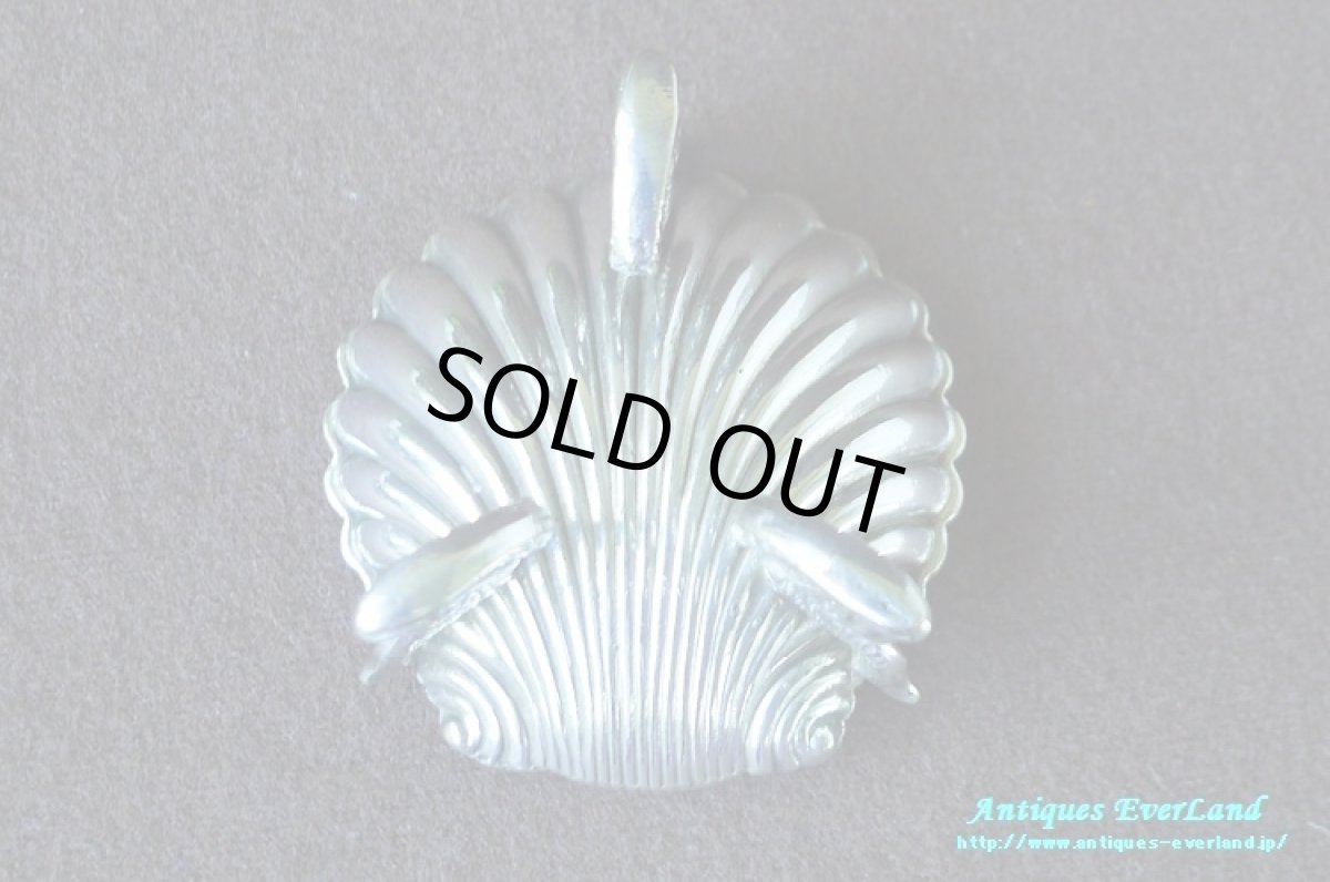 画像18: シルバー ソルトディッシュ シェル 貝型 オリジナルボックス入り (18)