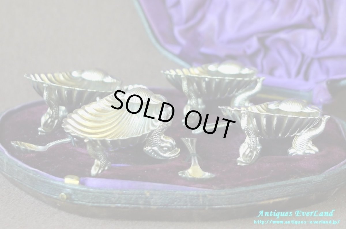 画像3: シルバー ソルトディッシュ シェル 貝型 オリジナルボックス入り (3)