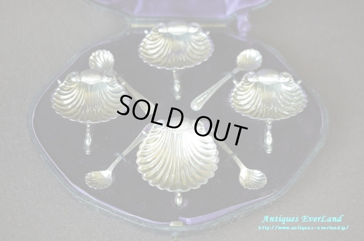 画像2: シルバー ソルトディッシュ シェル 貝型 オリジナルボックス入り (2)