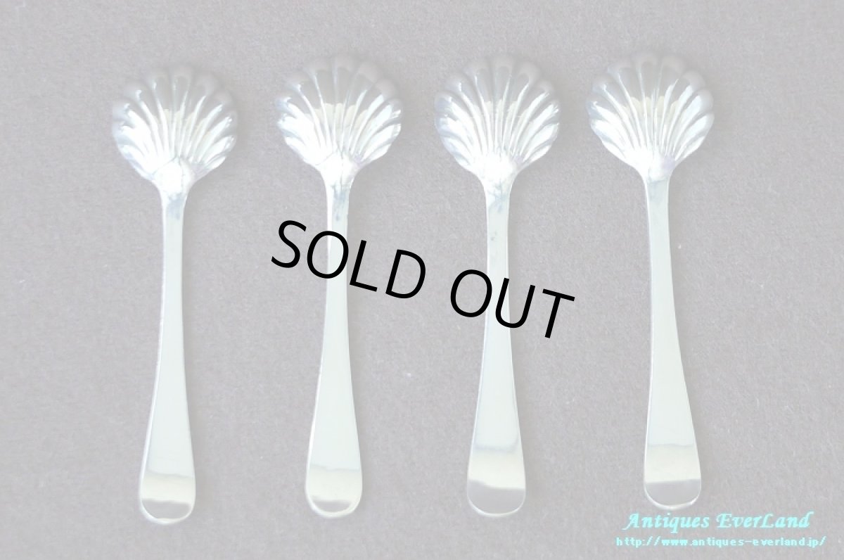 画像20: シルバー ソルトディッシュ シェル 貝型 オリジナルボックス入り (20)