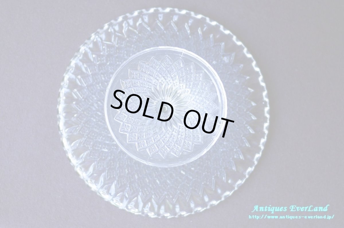 画像7: ヴィクトリアン　ジョージ ダビッドソン　クリア プレスガラス　ホールケーキスタンド　ペンデュラム　トロコイド (7)