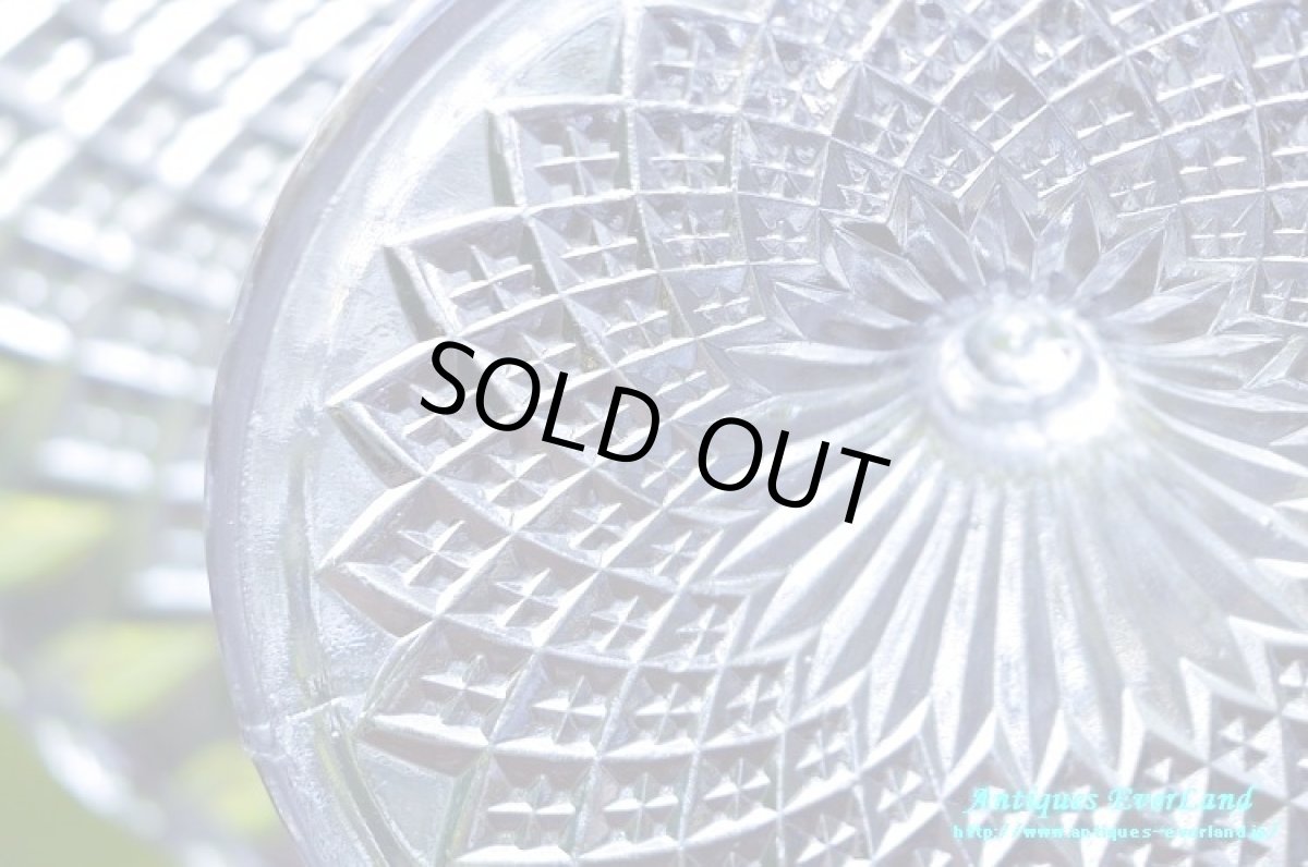 画像9: ヴィクトリアン　ジョージ ダビッドソン　クリア プレスガラス　ホールケーキスタンド　ペンデュラム　トロコイド (9)