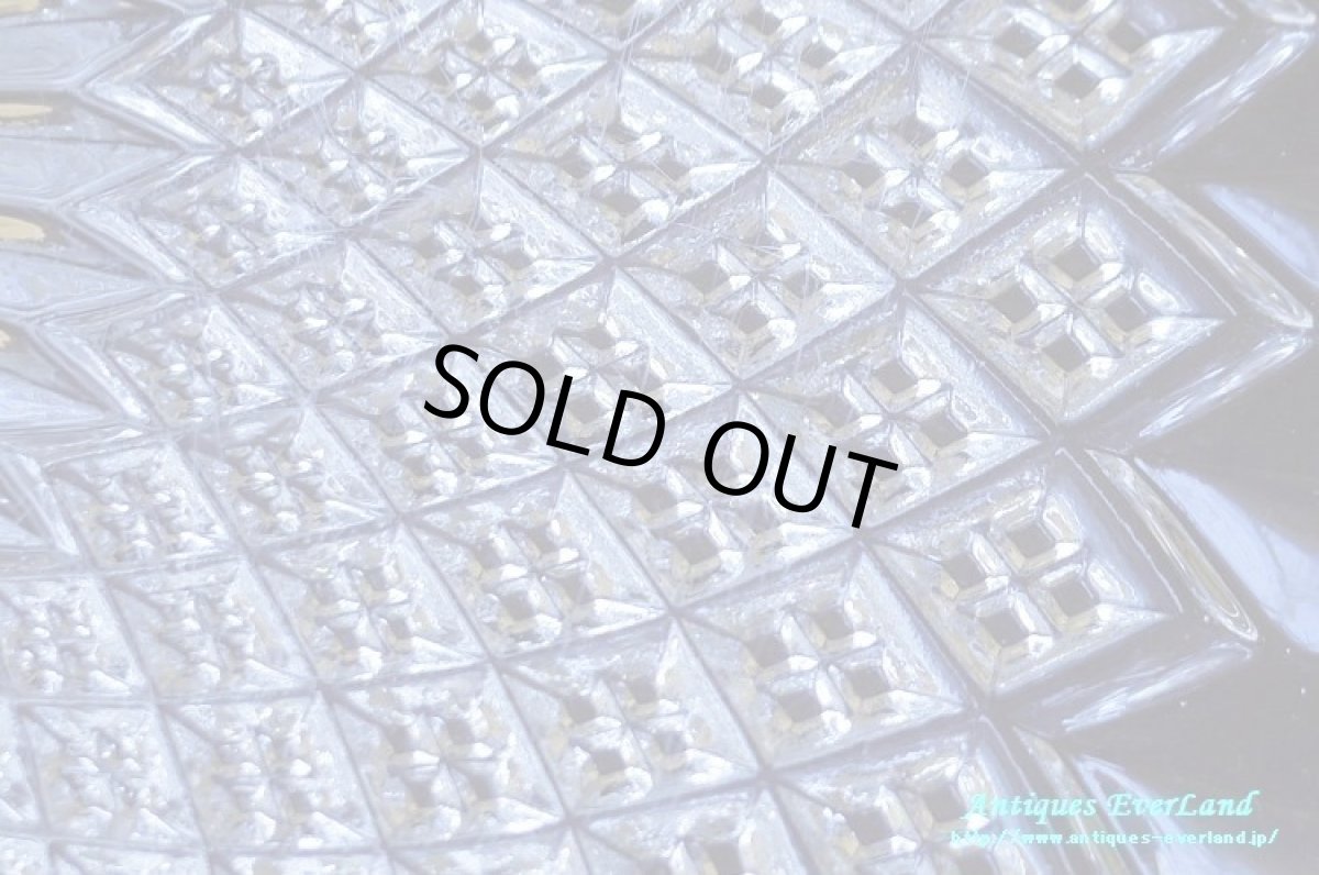 画像13: ヴィクトリアン　ジョージ ダビッドソン　クリア プレスガラス　ホールケーキスタンド　ペンデュラム　トロコイド (13)