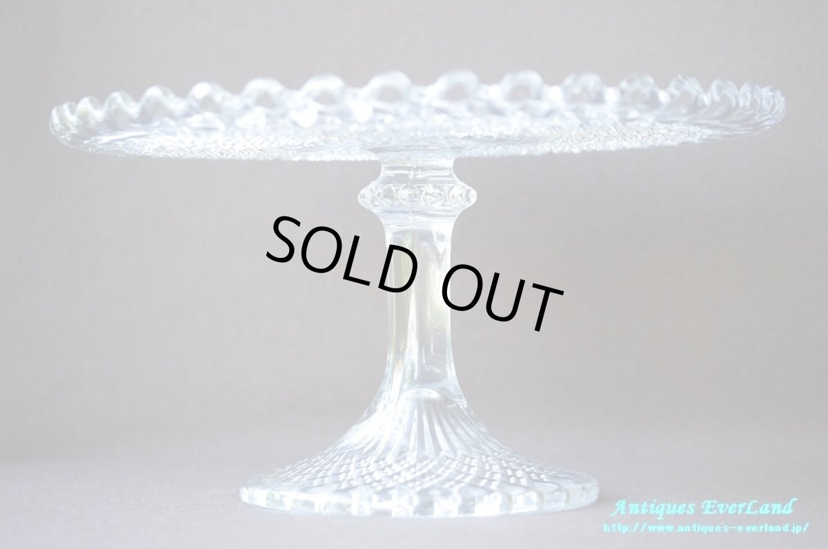 画像3: ヴィクトリアン　ジョージ ダビッドソン　クリア プレスガラス　ホールケーキスタンド　ペンデュラム　トロコイド (3)