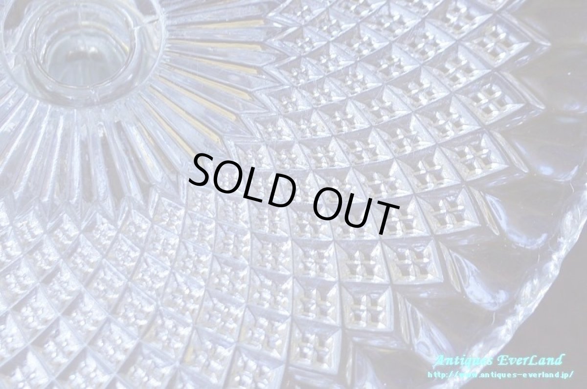 画像12: ヴィクトリアン　ジョージ ダビッドソン　クリア プレスガラス　ホールケーキスタンド　ペンデュラム　トロコイド (12)