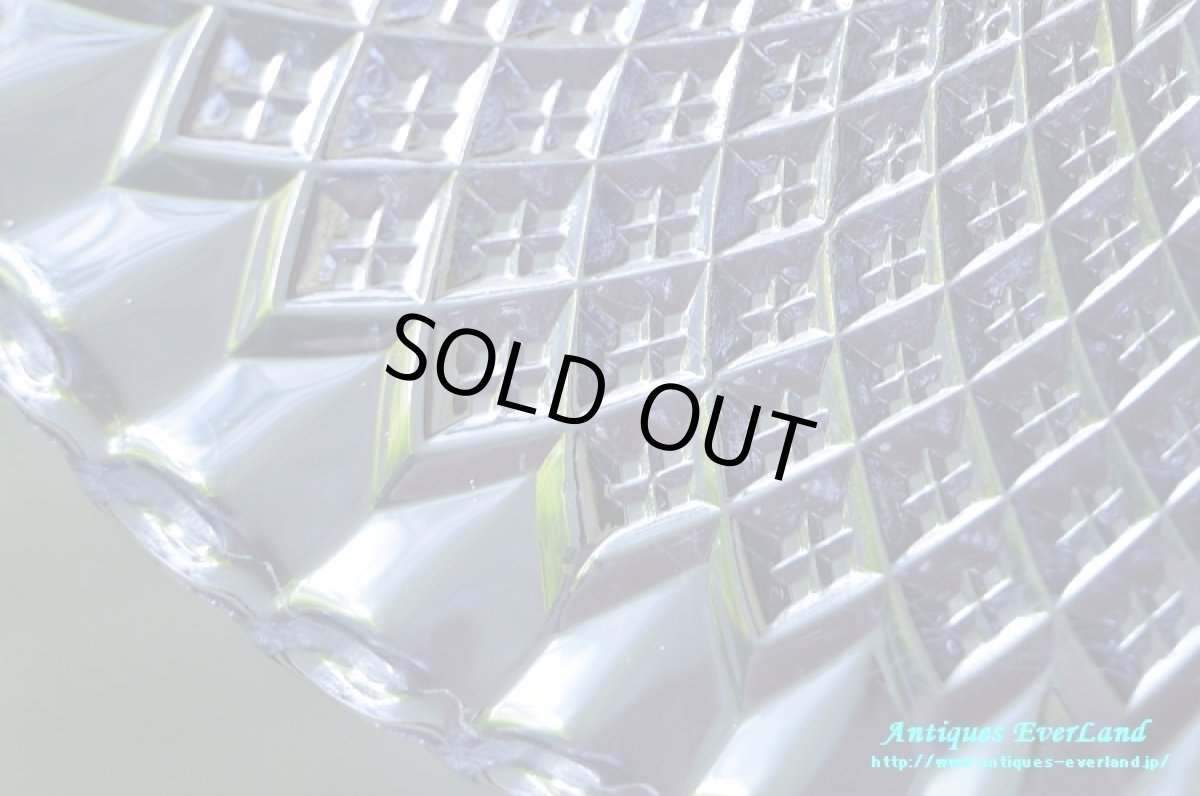 画像19: ヴィクトリアン　ジョージ ダビッドソン　クリア プレスガラス　ホールケーキスタンド　ペンデュラム　トロコイド (19)