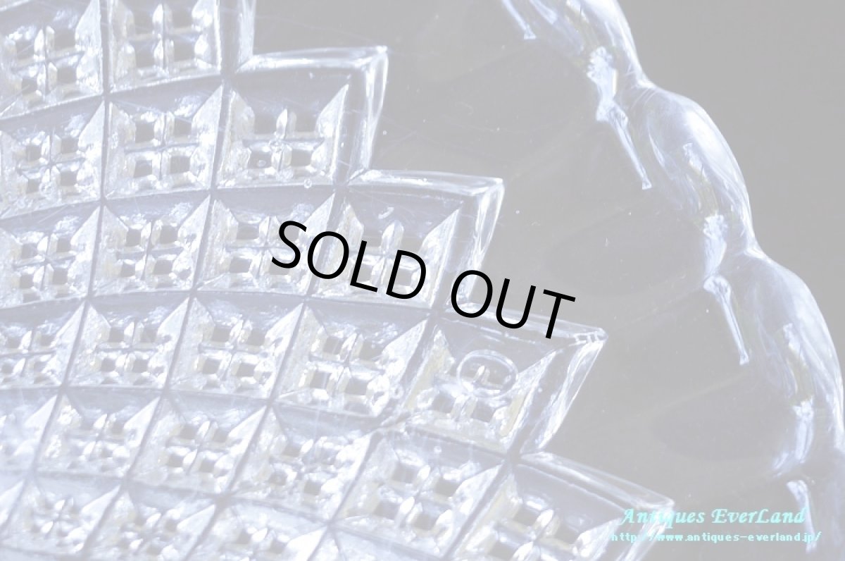 画像14: ヴィクトリアン　ジョージ ダビッドソン　クリア プレスガラス　ホールケーキスタンド　ペンデュラム　トロコイド (14)