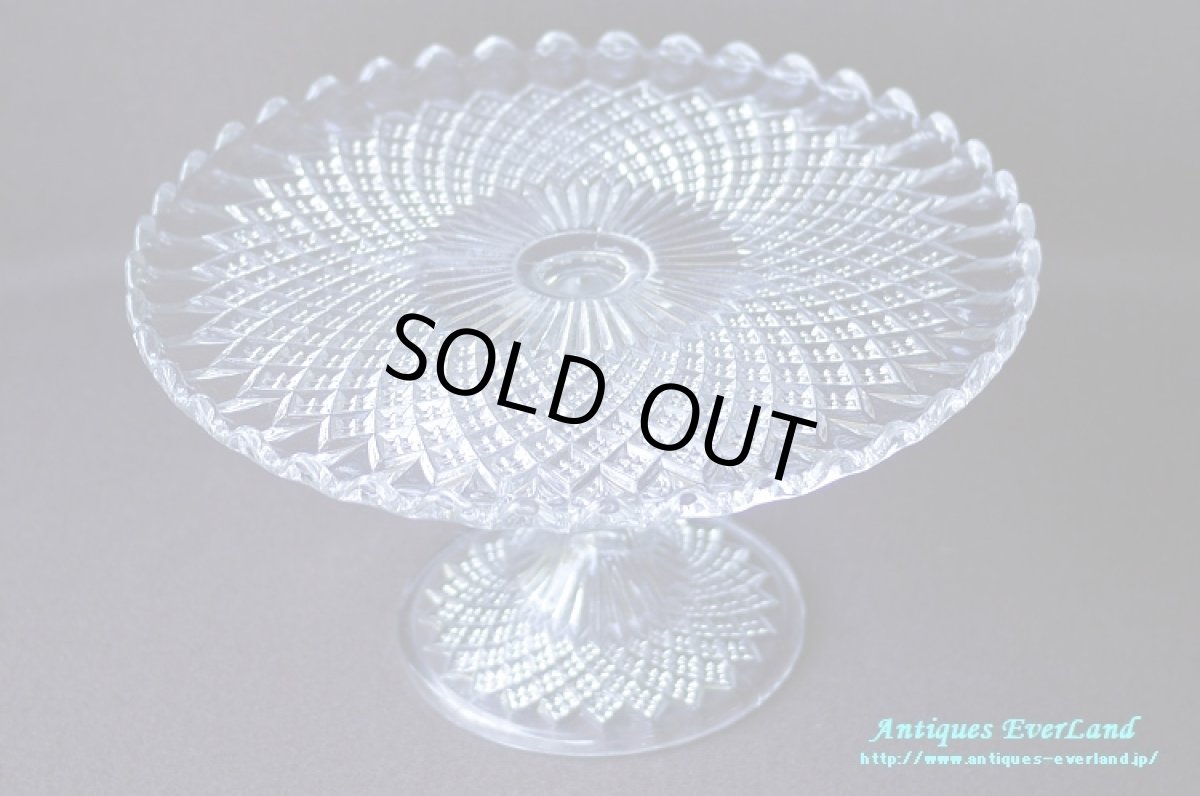 画像10: ヴィクトリアン　ジョージ ダビッドソン　クリア プレスガラス　ホールケーキスタンド　ペンデュラム　トロコイド (10)