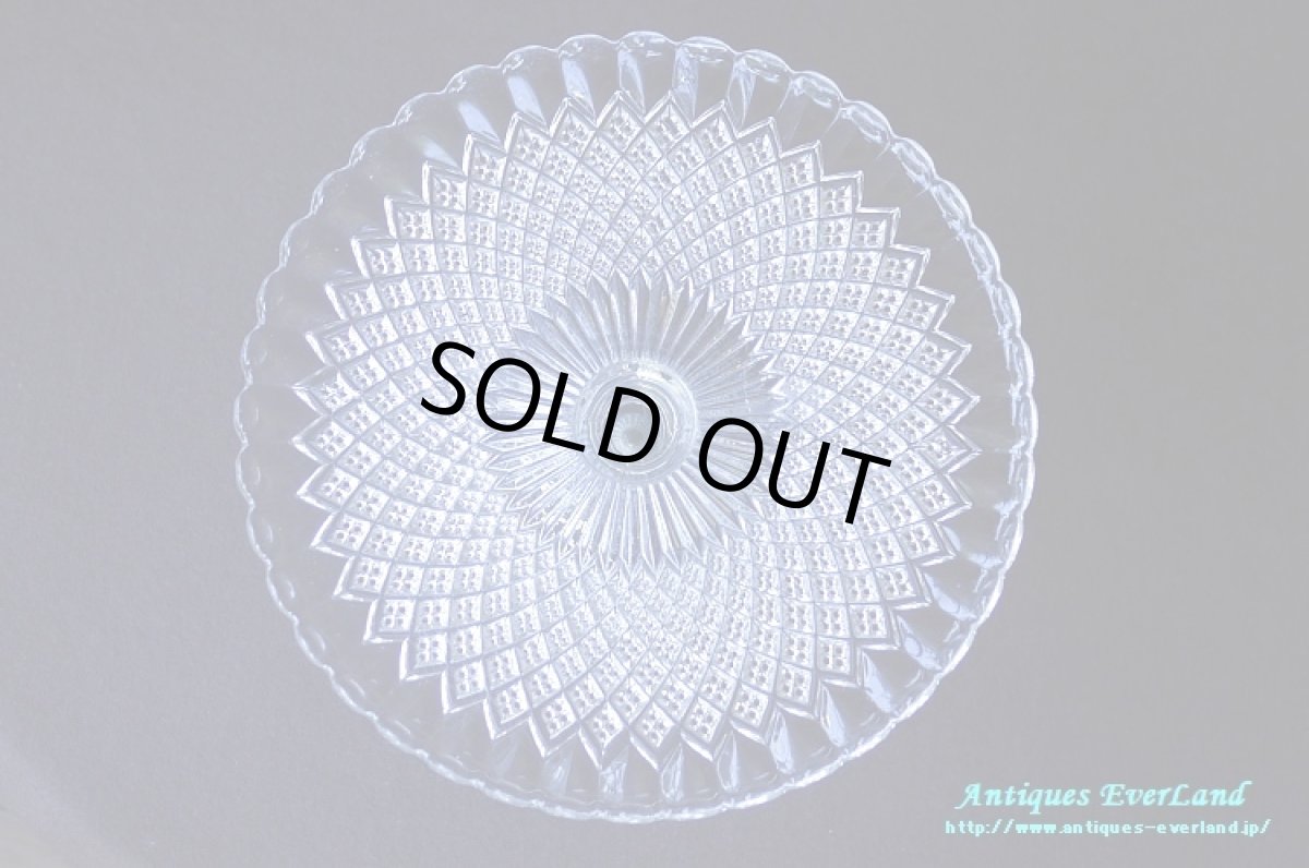 画像11: ヴィクトリアン　ジョージ ダビッドソン　クリア プレスガラス　ホールケーキスタンド　ペンデュラム　トロコイド (11)