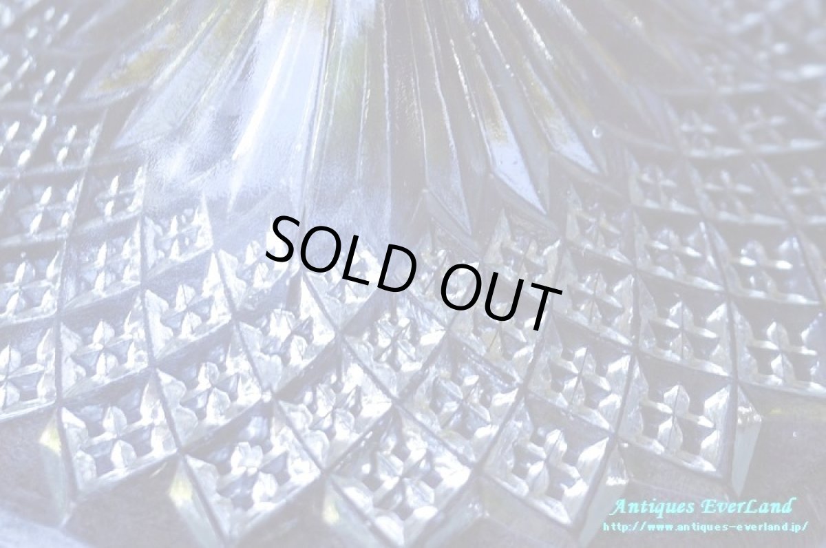 画像17: ヴィクトリアン　ジョージ ダビッドソン　クリア プレスガラス　ホールケーキスタンド　ペンデュラム　トロコイド (17)