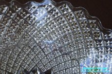 画像15: ヴィクトリアン　ジョージ ダビッドソン　クリア プレスガラス　深皿　ペンデュラム　トロコイド (15)