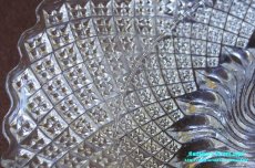 画像11: ヴィクトリアン　ジョージ ダビッドソン　クリア プレスガラス　深皿　ペンデュラム　トロコイド (11)