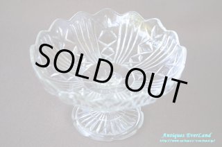 手吹きガラス ピュア クリア タッツァ コンポート ケーキスタンド