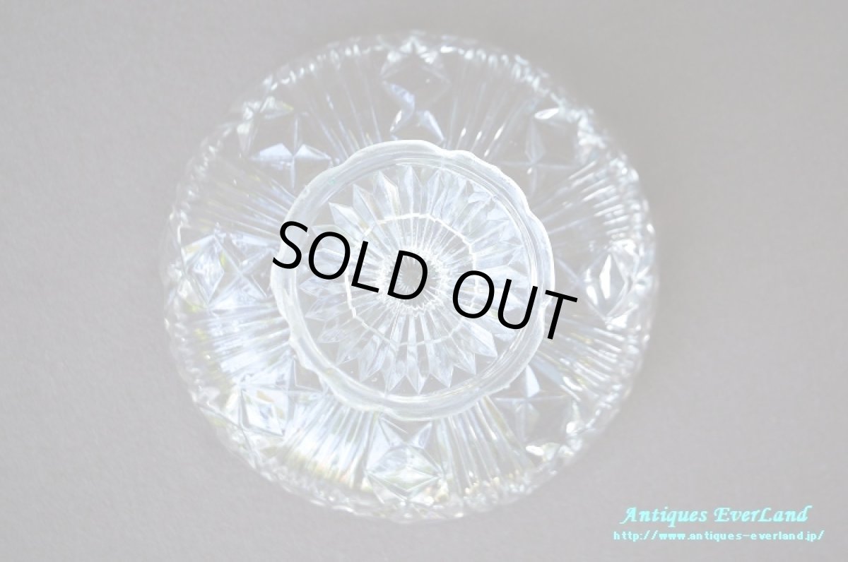 画像6: 訳あり特価＞アールデコ　クリア プレスガラス　タッツァ　コンポート　ケーキスタンド　 (6)