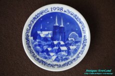 画像2: Royal Copenhagen　Juleplaquette　Christmas Plaquette 　ミニプレート　1998年　Roskilde Domkirke Cathedral　パッケージ箱入り　　 (2)