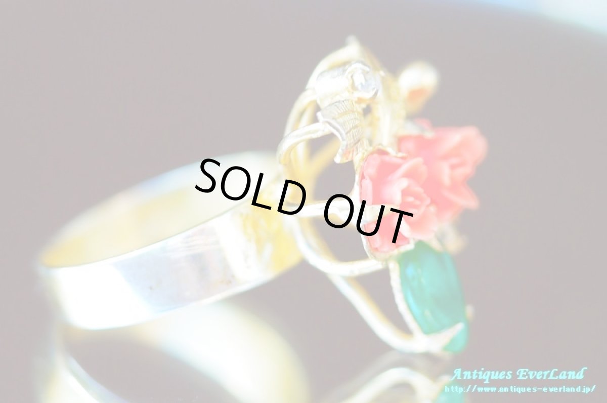 画像5: イタリア コーラル ジェイド リング Fiore (5)