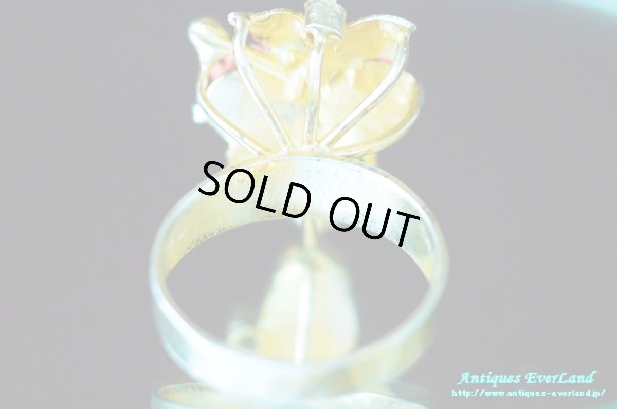 画像4: イタリア コーラル ジェイド リング Fiore (4)