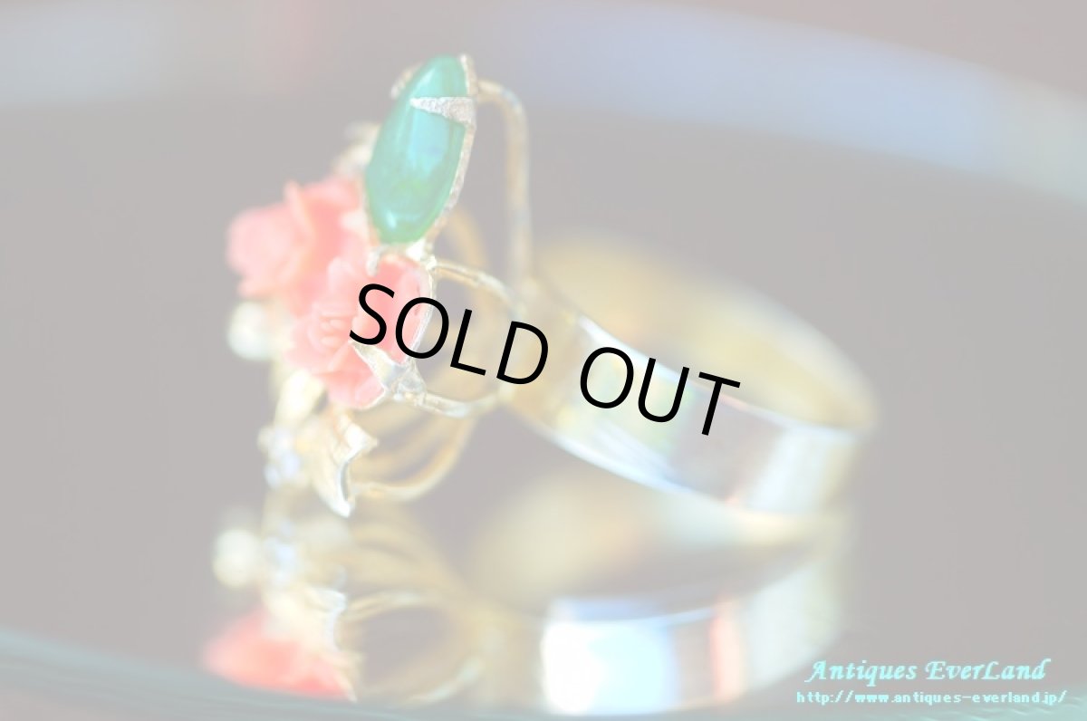 画像14: イタリア コーラル ジェイド リング Fiore (14)