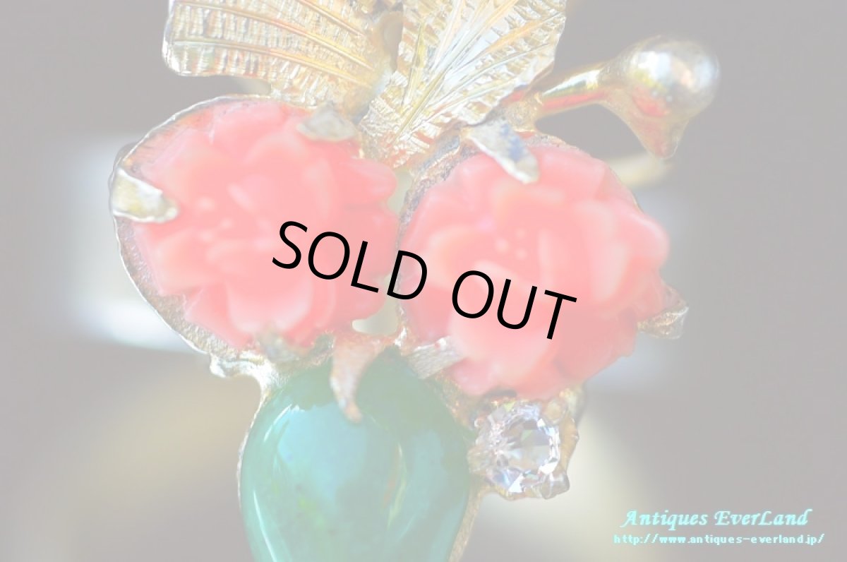 画像11: イタリア コーラル ジェイド リング Fiore (11)