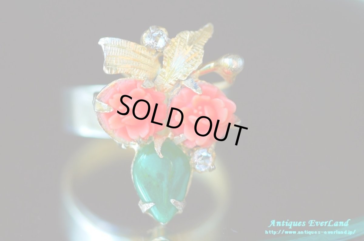 画像8: イタリア コーラル ジェイド リング Fiore (8)