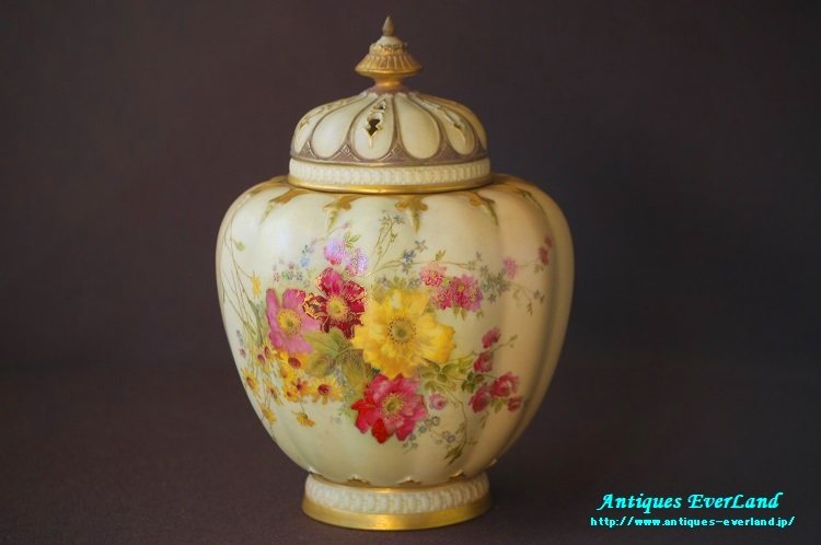 アンティーク ロイヤルウースター Royal Worcester ポプリポット - 花瓶